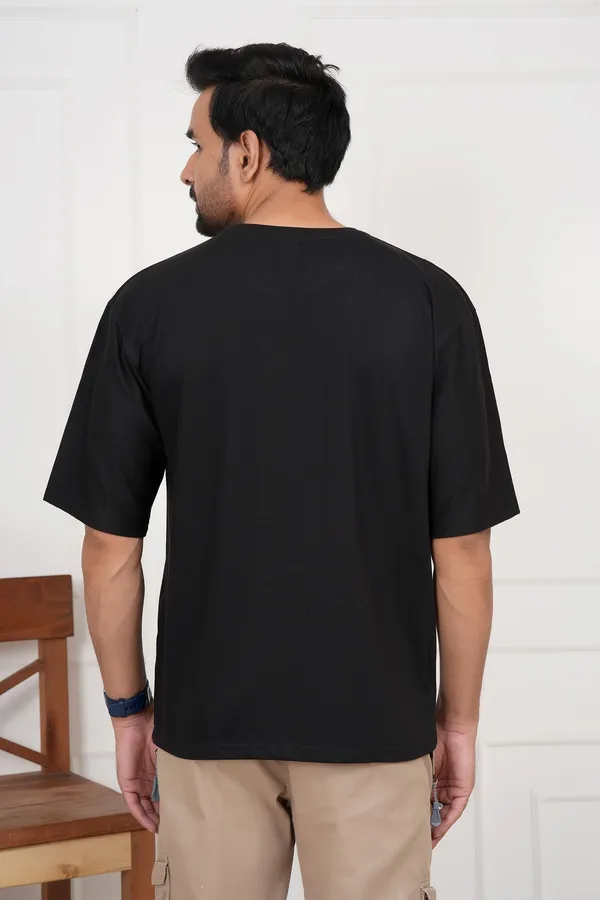 Black_Typography_Round_Neck_T-Shirt_For_Men
