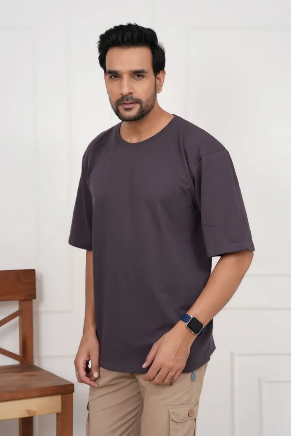 Grey_Solid_Round_Neck_T-Shirt_For_Men