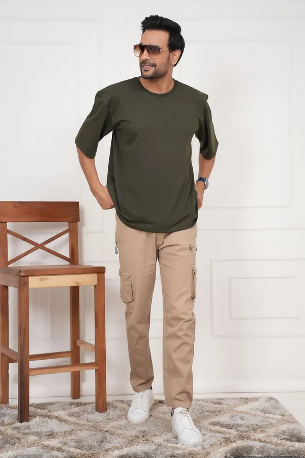 Green_Solid_Round_Neck_T-Shirt_For_Men