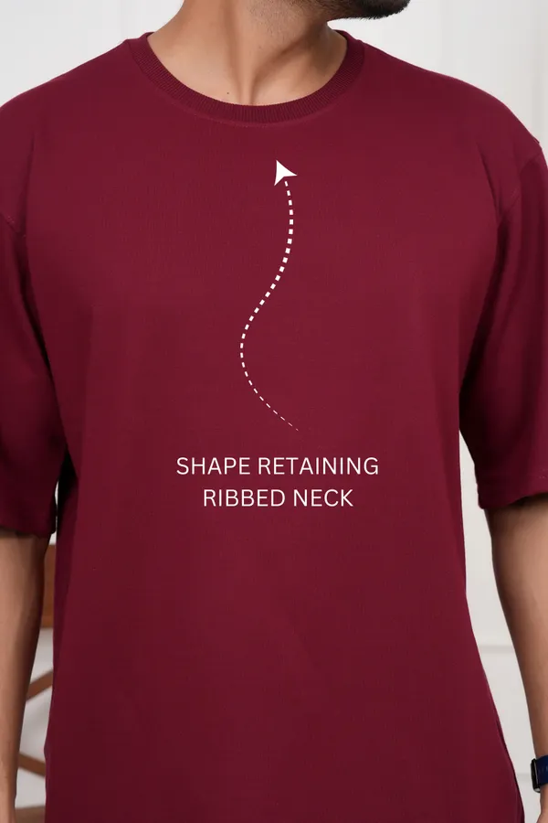 Maroon_Solid_Round_Neck_T-Shirt_For_Men