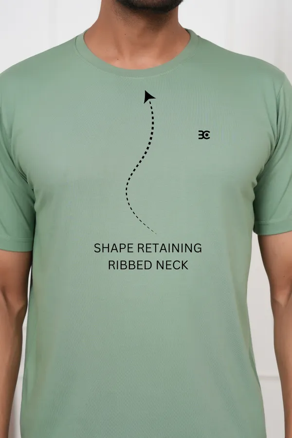 Light_Green_Solid_Round_Neck_T-Shirt_For_Men