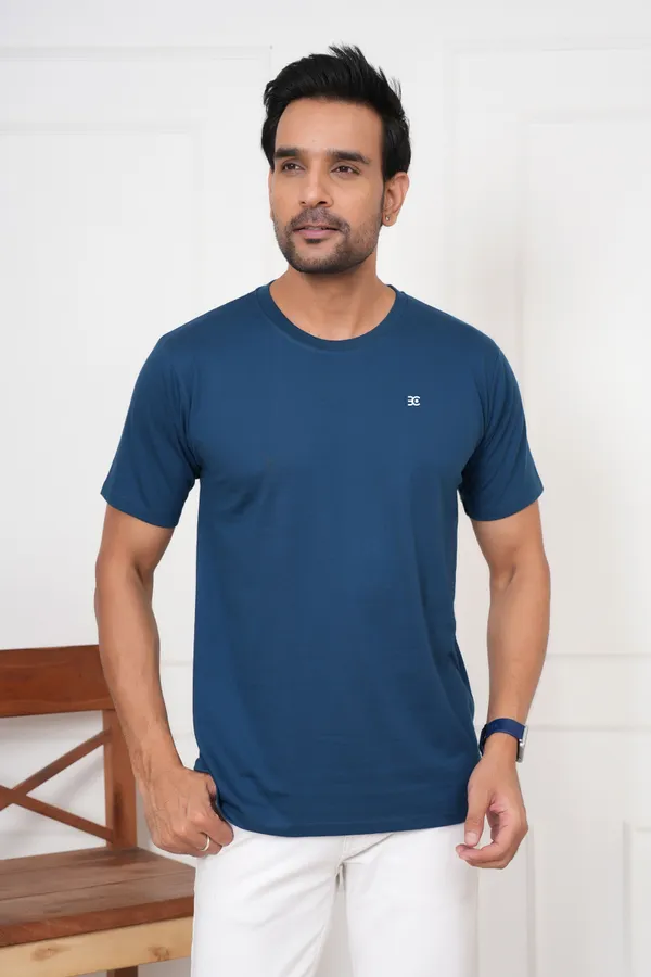 Dark_Blue_And_Blue_Solid_Round_Neck_T-Shirt_For_Men