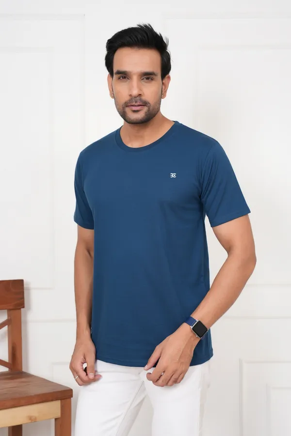 Dark_Blue_And_Blue_Solid_Round_Neck_T-Shirt_For_Men