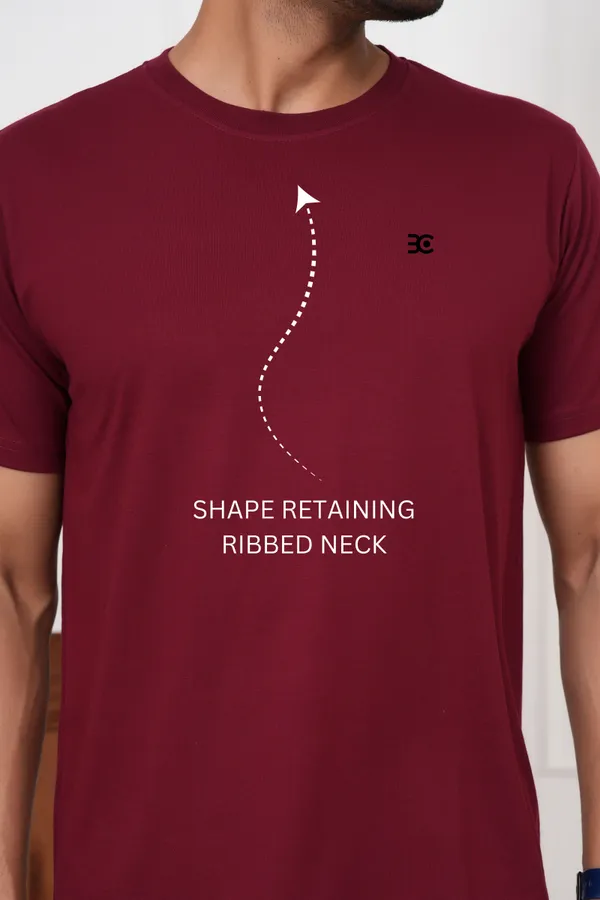 Maroon_Solid_Round_Neck_T-Shirt_For_Men