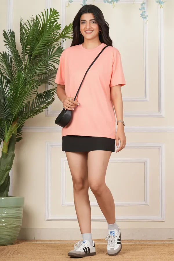 Pink_Solid_Round_Neck_Pink_T-Shirt_For_Women