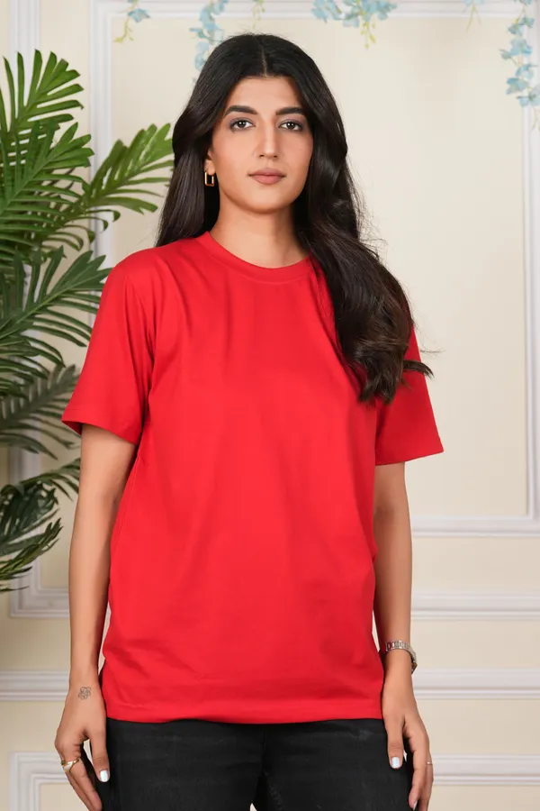 Red_Solid_Round_Neck_T-Shirt_For_Women