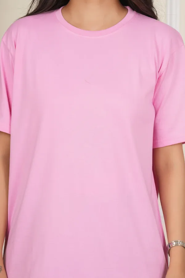 Pink_Solid_Round_Neck_Pink_T-Shirt_For_Women