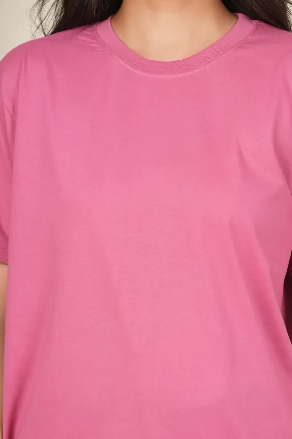 Pink_Solid_Round_Neck_Pink_T-Shirt_For_Women