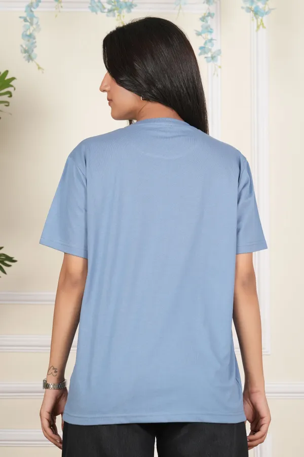 Blue_Solid_Round_Neck_T-Shirt_For_Women