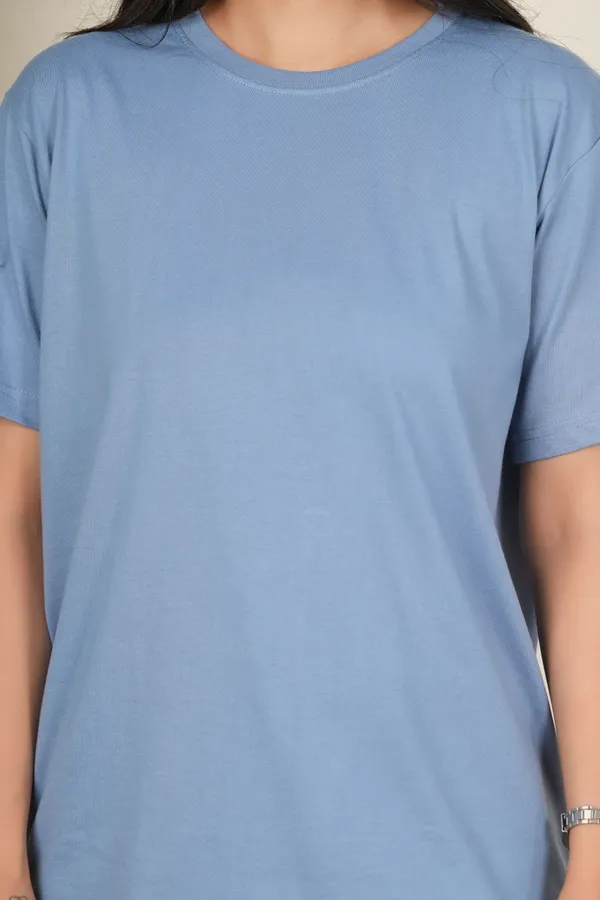 Blue_Solid_Round_Neck_T-Shirt_For_Women