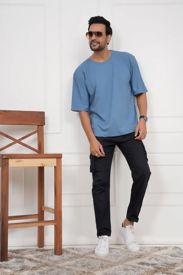 Light_Blue_Solid_Round_Neck_T-Shirt_For_Men