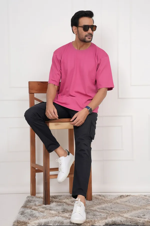 Pink_Solid_Round_Neck_Pink_T-Shirt_For_Men