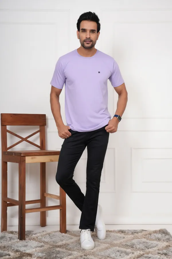 Purple_Solid_Round_Neck_T-Shirt_For_Men