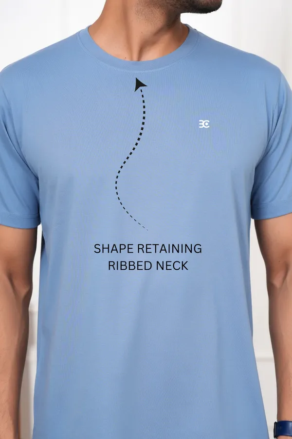 Blue_And_Light_Blue_Solid_Round_Neck_T-Shirt_For_Men