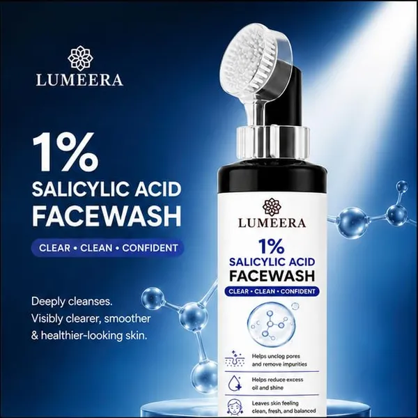 1_Percent_Salicylic_Acid_Facewash_150Ml_With_Silicone_Brush_Daily_Facial_Cleanser_For_Oily_Skin_And_Deep_Cleansing_Care