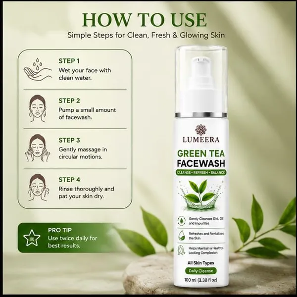 Green_Tea_Facewash_100Ml_Daily_Facial_Cleanser_For_Removing_Dirt_Oil_And_Impurities_Refreshing_Face_Wash_For_All_Skin_Types