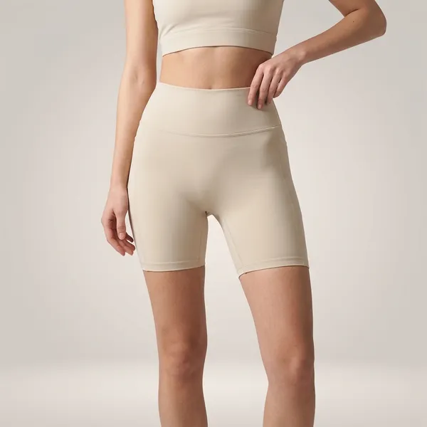 Elevate_Biker_Shorts_Stretch_Compression_Knit_High_Rise_Fit_2_Pockets_Beige