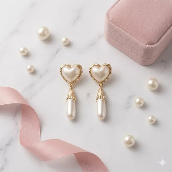 Gold_Metal_Pearl_Heart_Drop_Earrings_For_Women