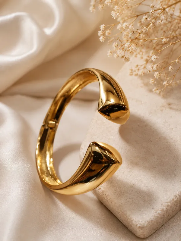 Gold_Tone_Open_Cuff_Bracelet_For_Women_+_Gold_Tone_Pearl_Stud_Earrings_For_Women