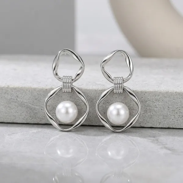 Silver_Faux_Pearl_Wave_Drop_Statement_Earrings_For_Women
