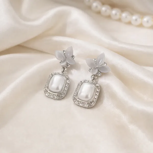 Silver_Metal_Crystal_Accent_Pearl_Drop_Earrings_For_Women