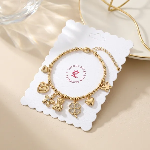 Gold_Metal_Floral_Butterfly_Charm_Bracelet_For_Women
