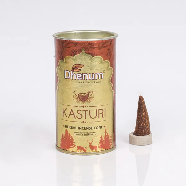 Dhenum_Kasturi_Herbal_Incense_Cones_With_Cow_Dung_And_Essential_Oil_(Pack_of_6_|_50_Gm_Each_Pack)