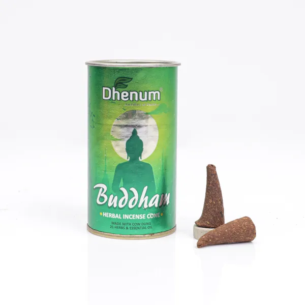 Dhenum_Buddham_Herbal_Incense_Cone_With_Cow_Dung_And_Essential_Oils_(Pack_of_6_|_50_gm_Each_Pack)