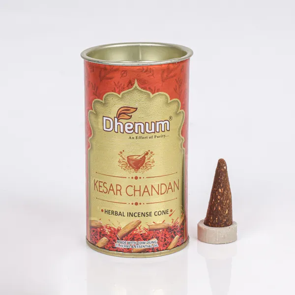 Dhenum_Kesar_Chandan_Herbal_Incense_Cones_(Pack_of_6_|_50_Gm_Each_Pack)
