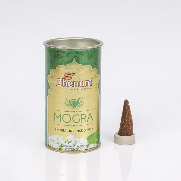 Dhenum_Mogra_Herbal_Incense_Cones_(Pack_of_6_|_50_Gm_Each_Pack)