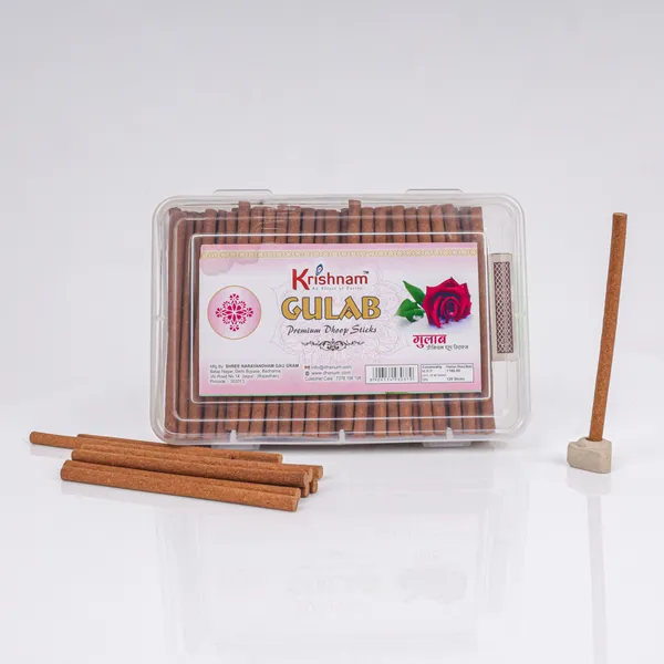Krishnam_Gulab_Rose_Premium_Dhoop_Sticks_In_Clear_Box_(Pack_Of_2_|_120_Pc_Each)