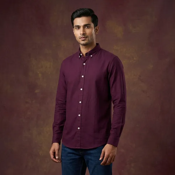 Purple_Linen_Cotton_Regular_Fit_Shirt_For_Men