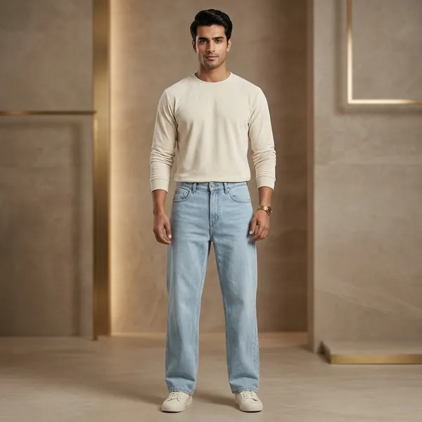 Light_Blue_Denim_Wide_Leg_Jeans_For_Men