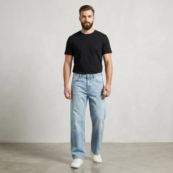 Light_Blue_Denim_Wide_Leg_Jeans_For_Men