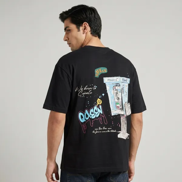 Black_Cotton_Oversized_Graphic_Print_T_Shirt_For_Men