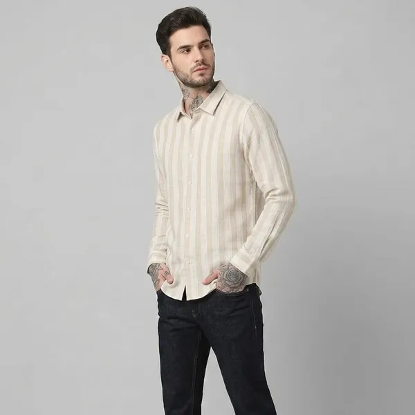 BEIGE_AND_WHITE_STRIPES_LINEN_REGULAR_FIT_FULL_SLEEVE_SHIRT