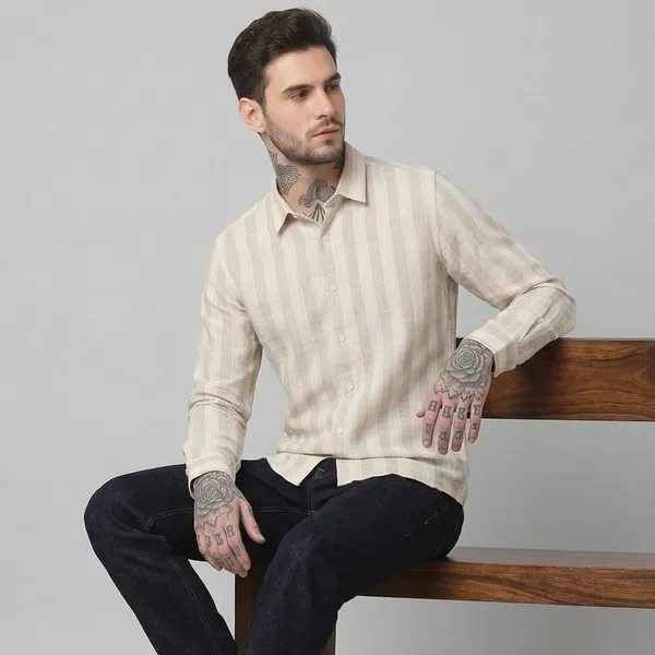 BEIGE_AND_WHITE_STRIPES_LINEN_REGULAR_FIT_FULL_SLEEVE_SHIRT