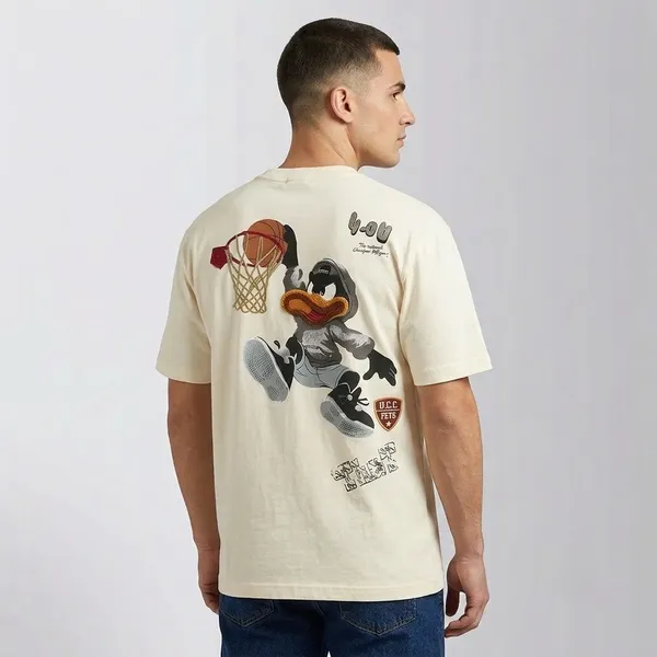 Cream_Cotton_Oversized_Graphic_Print_T_Shirt_For_Men