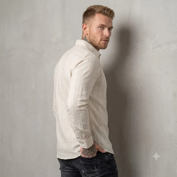 CREAM_SELF_STRIPED_LINEN_REGULAR_FIT_FULL_SLEEVE_SHIRT