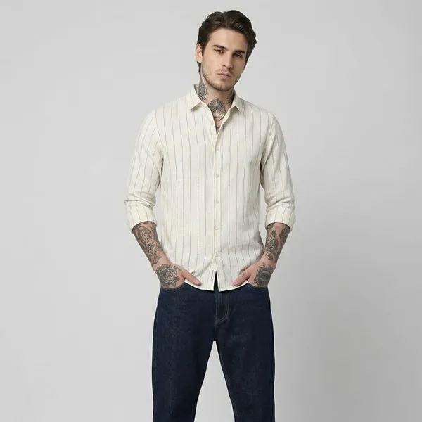 CREAM_WITH_BROWN_STRIPES_LINEN_REGULAR_FIT_FULL_SLEEVE_SHIRT