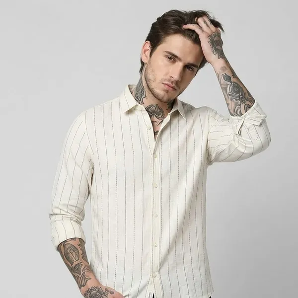 CREAM_WITH_BROWN_STRIPES_LINEN_REGULAR_FIT_FULL_SLEEVE_SHIRT