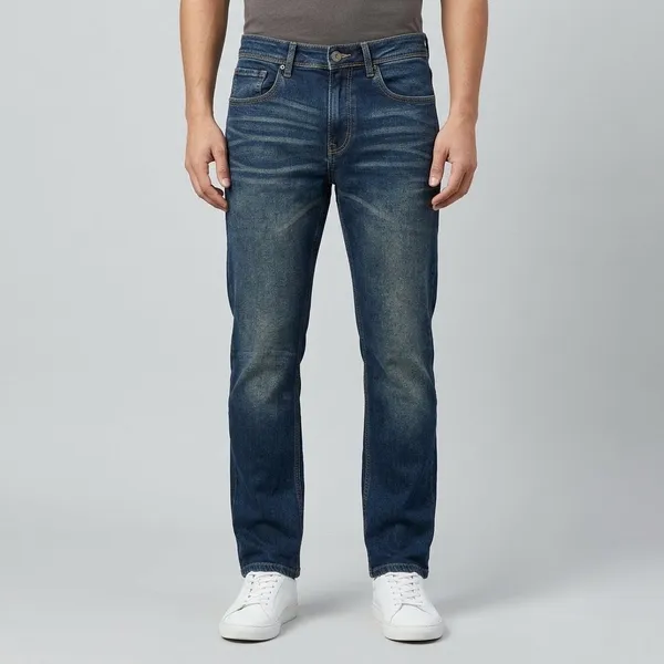 DARK_BLUE_DENIM_WITH_VINTAGE_WASH_STRAIGHT_FIT_JEANS
