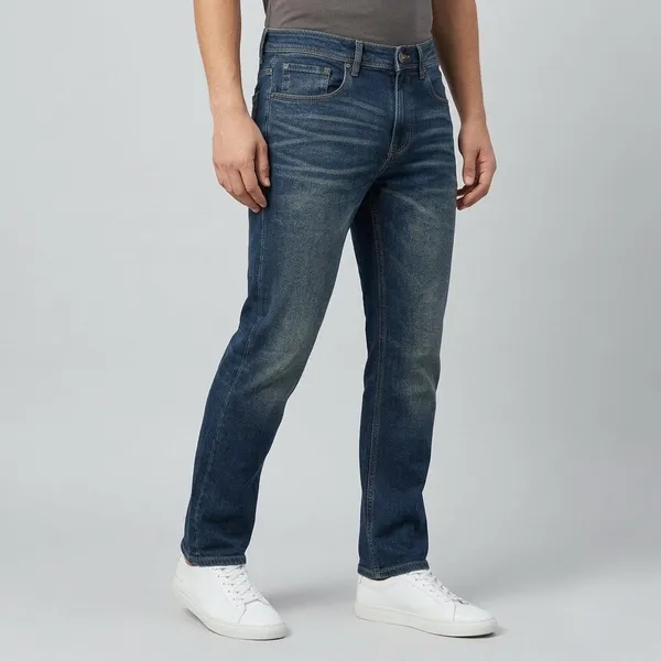 DARK_BLUE_DENIM_WITH_VINTAGE_WASH_STRAIGHT_FIT_JEANS