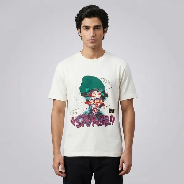 White_Cotton_Graphic_Print_Crew_Neck_Casual_T_Shirt_For_Men