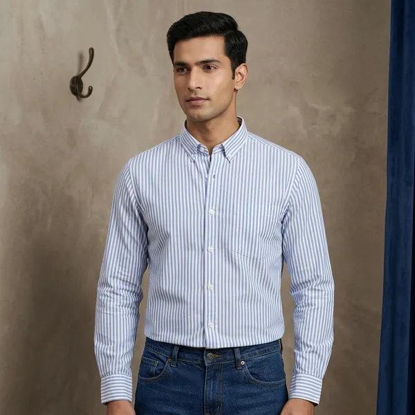 Blue_And_White_Cotton_Striped_Full_Sleeve_Formal_Shirt_For_Men