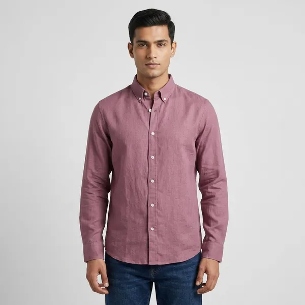 Mauve_Linen_Cotton_Regular_Fit_Casual_Shirt_For_Men