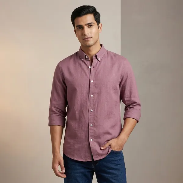Mauve_Linen_Cotton_Regular_Fit_Casual_Shirt_For_Men