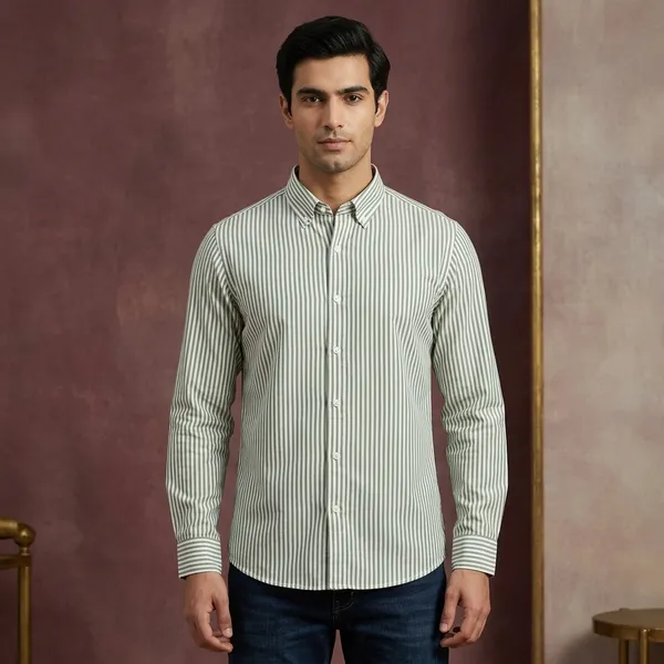 Green_And_White_Cotton_Striped_Full_Sleeve_Formal_Shirt_For_Men