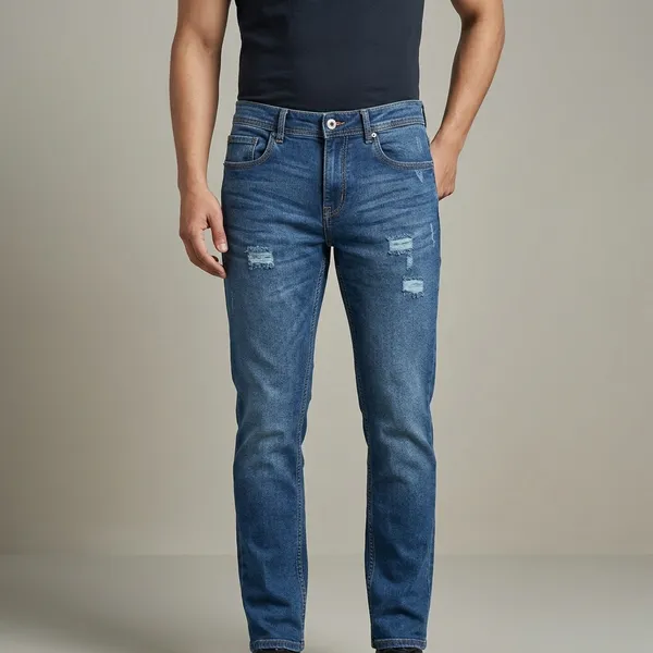 Blue_Denim_Distressed_Slim_Fit_Jeans_For_Men