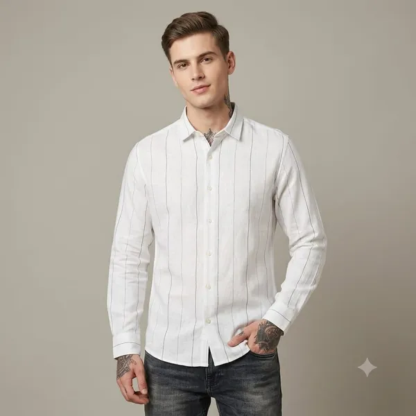 WHITE_WITH_BLUE_STRIPES_LINEN_REGULAR_FIT_FULL_SLEEVE_SHIRT